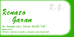renato garan business card